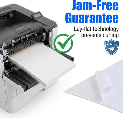 [100 Labels] Self Adhesive White Sticky Printer Labels for A4 Printer 1 per Sheet