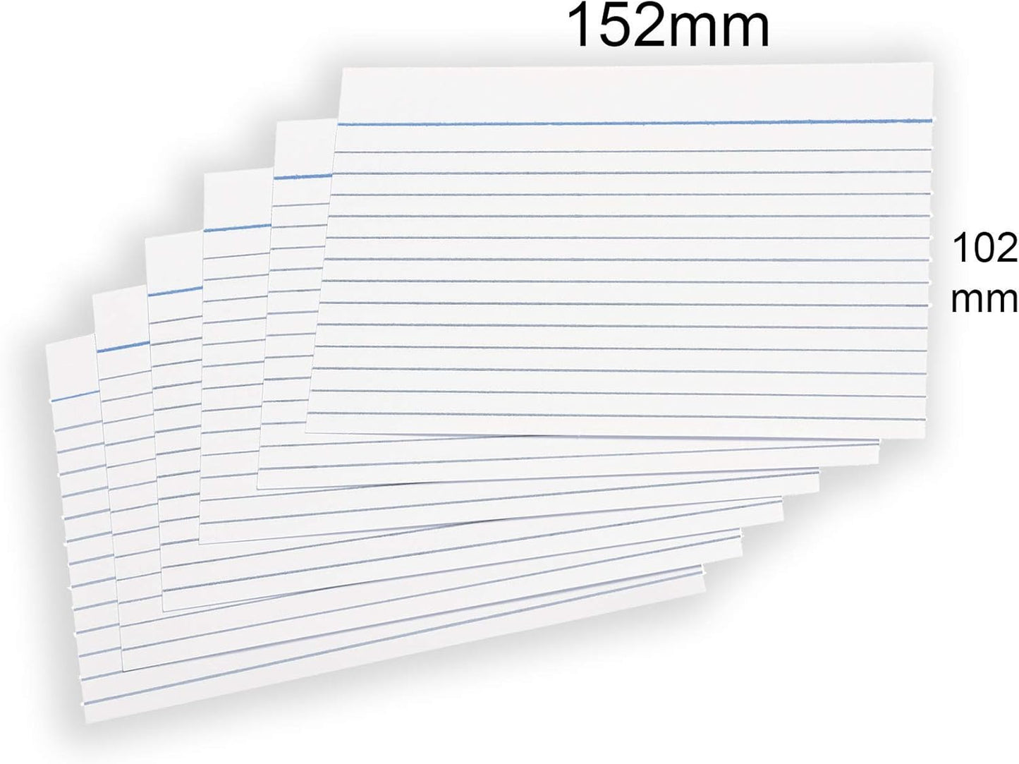 [800 Pack] A6 Revision Cards 6x4 White Record Cards FlashCards Ruled (6"x 4") 152mm x 102mm Blank Flash Cards Index Cards