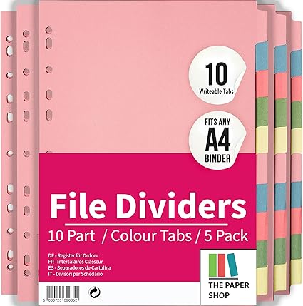A4-10-part-colored-file-dividers-for-ring-binders-pack-of-5